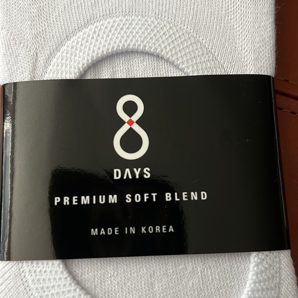 8 days: white no show socks. Men/Women size 7.5 - 11. - Picture 2 of 4